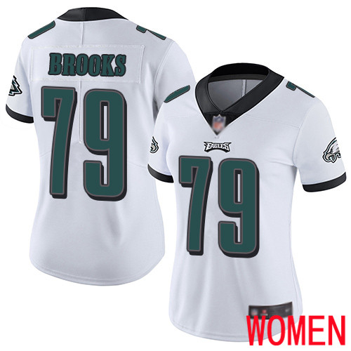 Women Philadelphia Eagles #79 Brandon Brooks White Vapor Untouchable NFL Jersey Limited Player Football